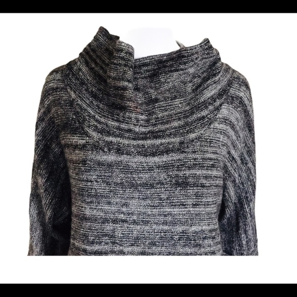 FIELD FLOWER (Anthropologie) SpaceDye Tunic With Draped Cowl Neck Grey Sz Small - Picture 8 of 14